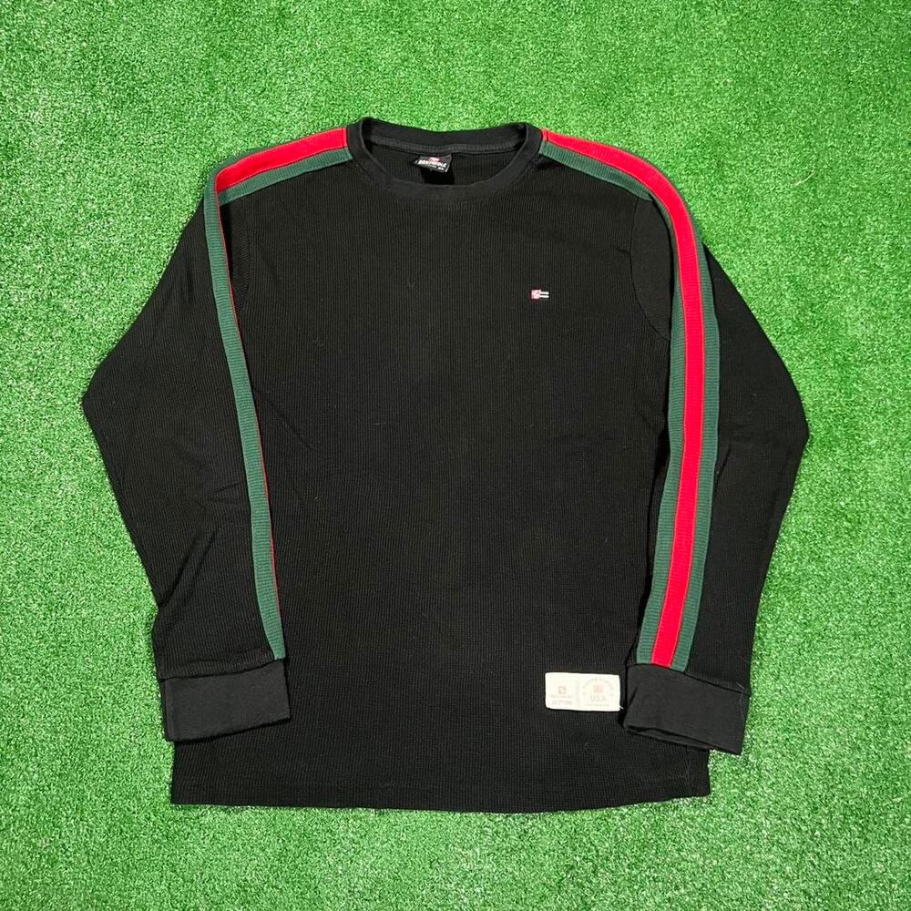 Black red and green Gucci style long sleeve shirt